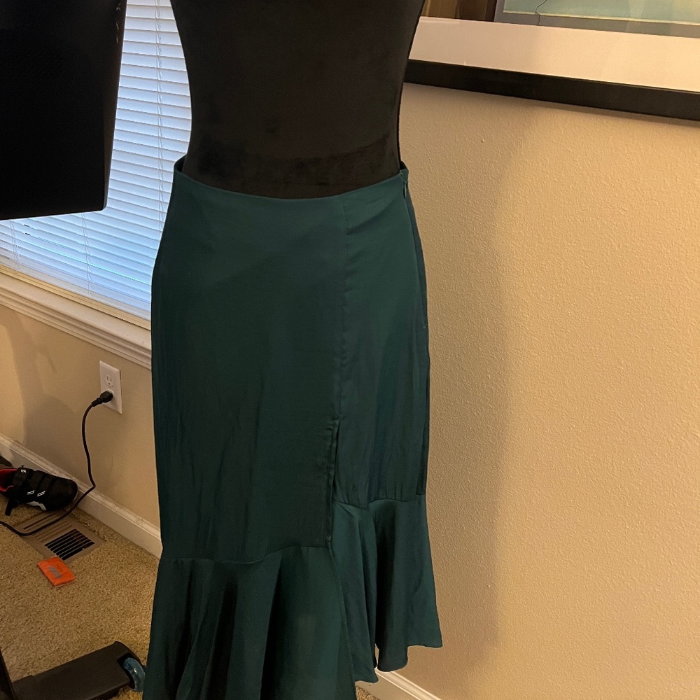 Dark green ruffle skirt